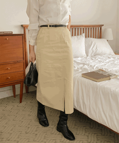Road Slit Skirt (belt set) : [PRODUCT_SUMMARY_DESC]