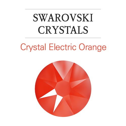 Swarovski Crystals Electric Orange Neon (No Hotfix) - danjinail
