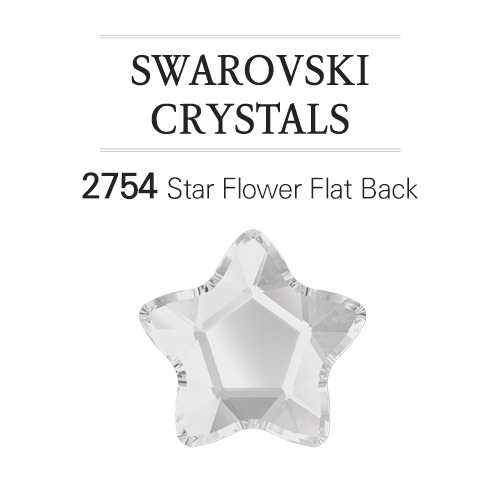 Swarovski Crystals 2754 Star Flower Flat Back (No Hotfix) - danjinail