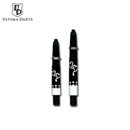 Ultima Darts - Shaft - Design - Heart - black white