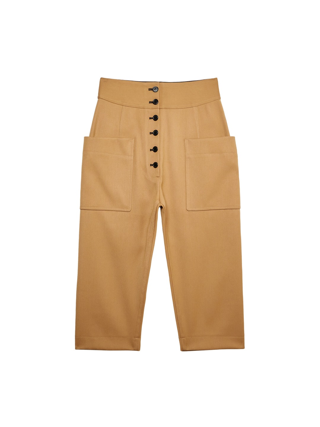 155. Button-up Cropped Baggy Pants / 버튼-업 크롭 배기 팬츠