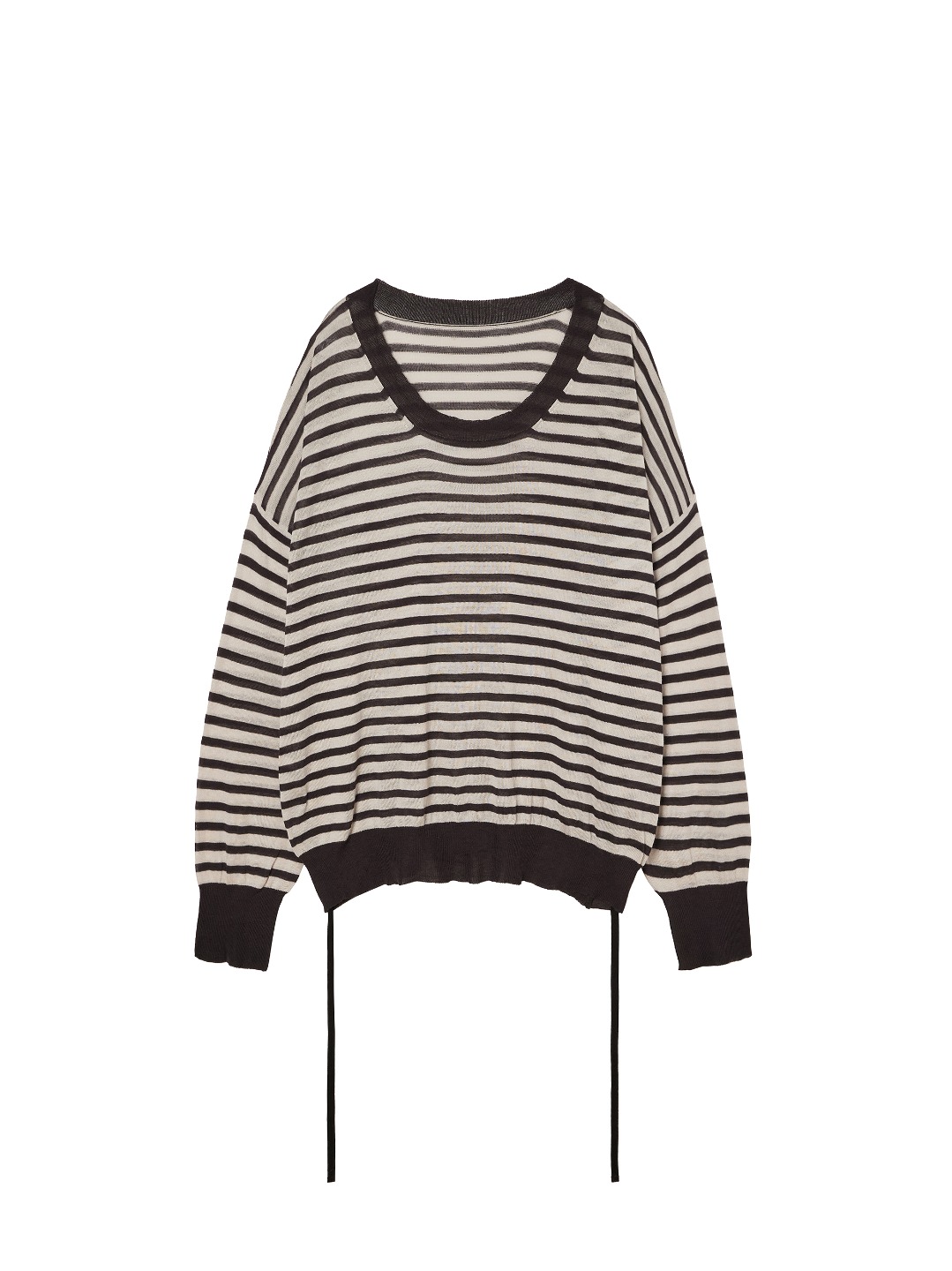 246. String Detail Striped Sweater / 스트링 디테일 스트라이프 스웨터