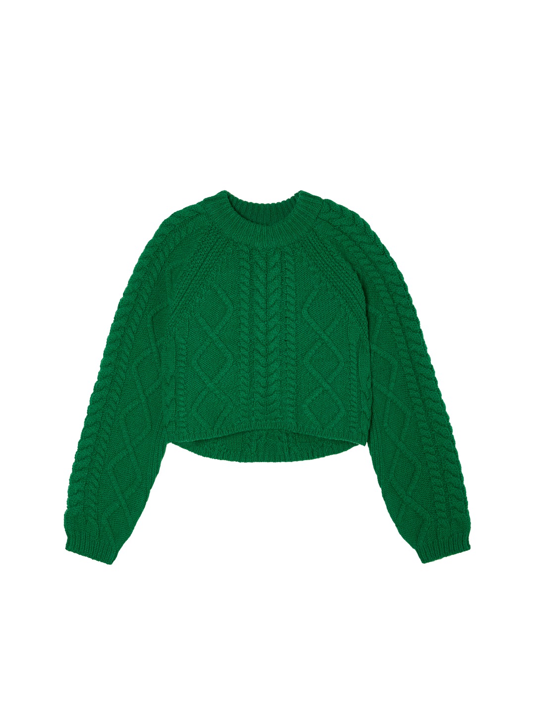 271. Cable Knitted Cropped Sweater / 케이블 니트 크롭 스웨터