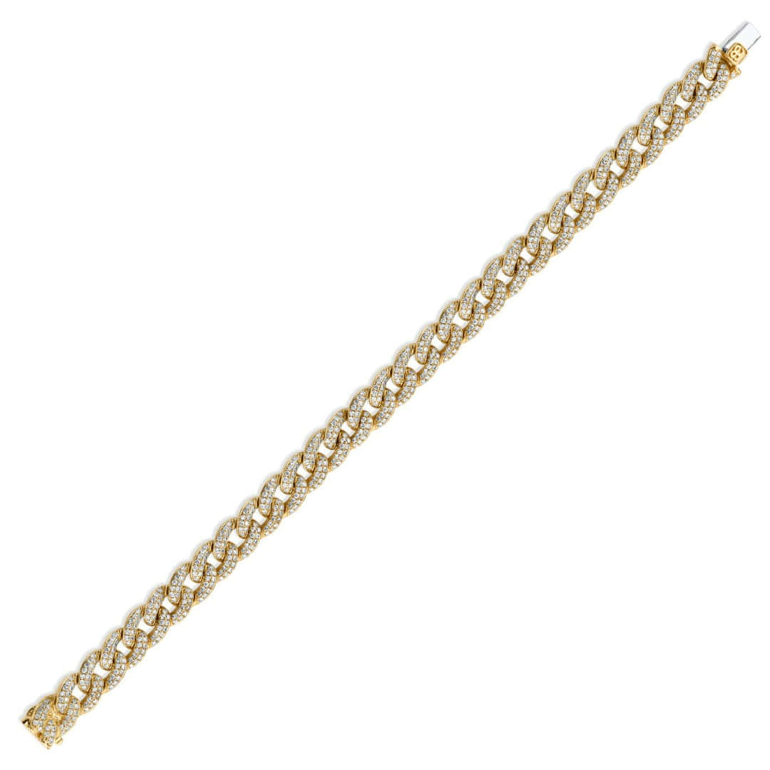 Gold &amp; Pave Diamond Small Link Bracelet / 골드 &amp; 파베 다이아몬드 스몰 링크 브레이슬렛