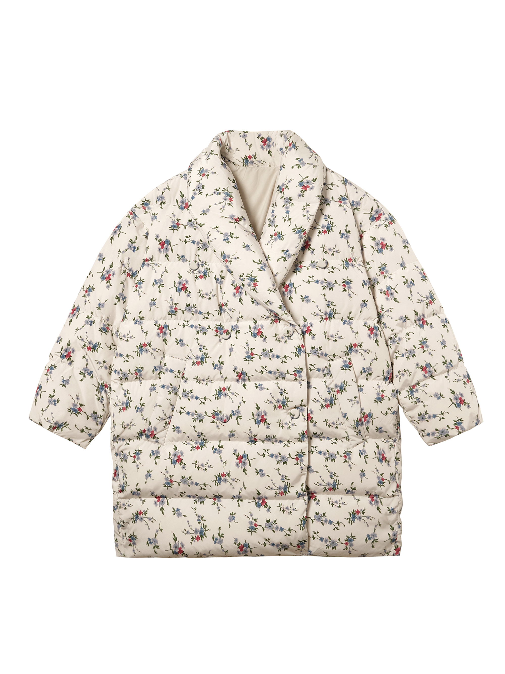 Flower Pattern Puffer Coat / 플라워 패턴 푸퍼 코트