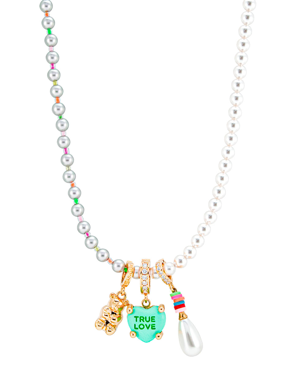 [BTS뷔 착용] S2 TEXT CANDY MULTI CHARM NECKLACE