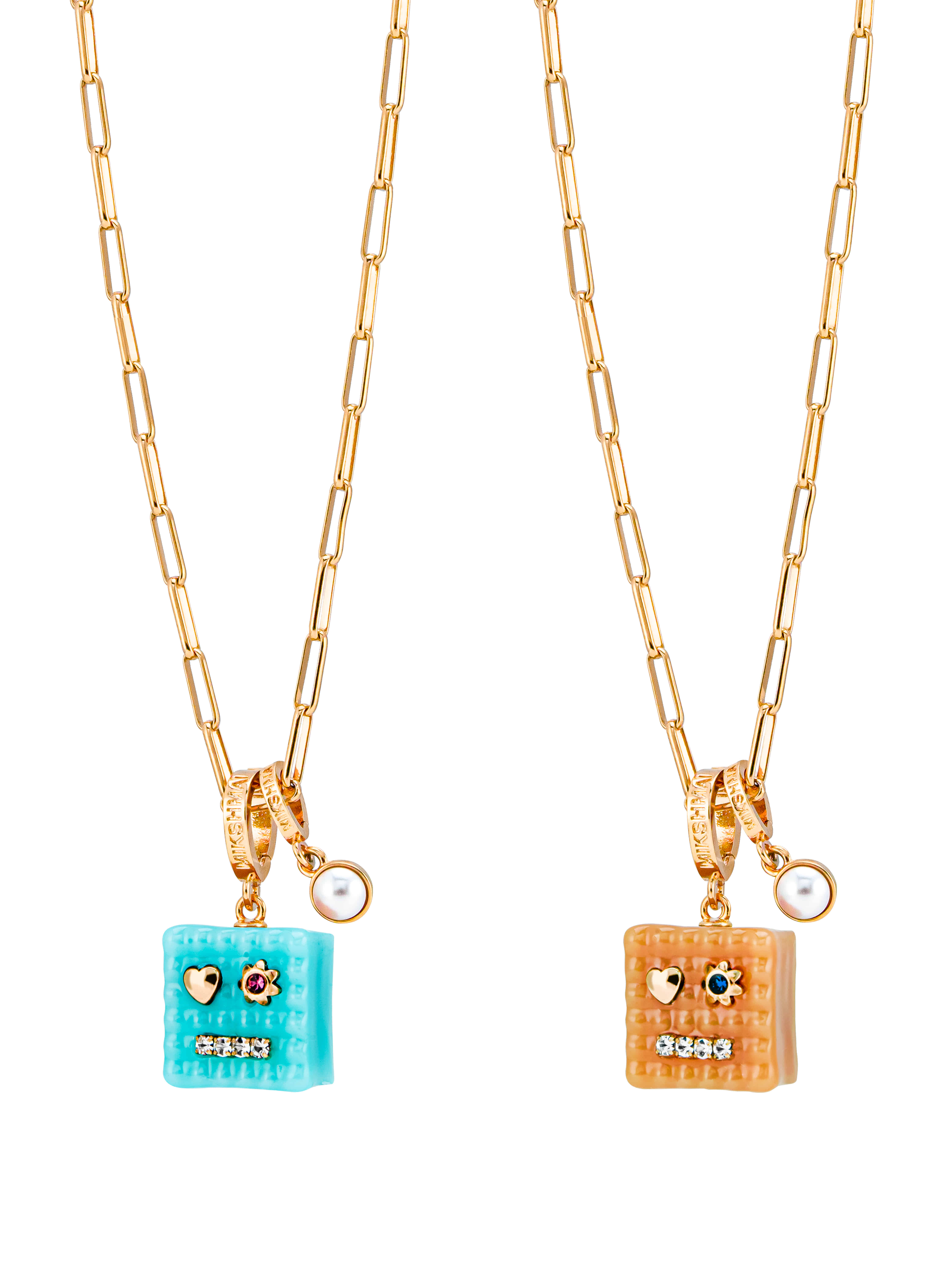 [BTS정국&amp;RM 착용] ROBOTIC CARAMEL CANDY CHAIN NECKLACE (3 COLOR)
