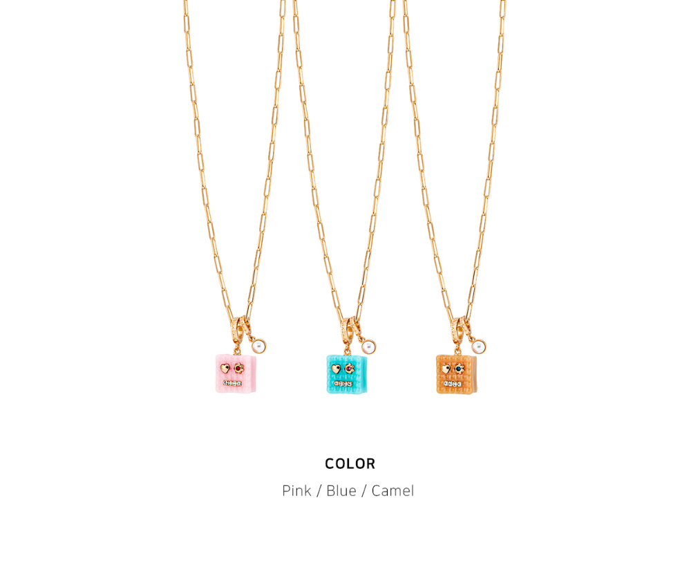 BTS Jungkook & RM Wear] ROBOTIC CARAMEL CANDY CHAIN NECKLACE (3 