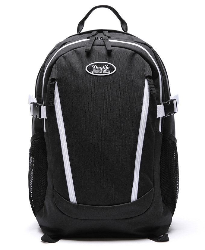 DAYLIFE DOUBLE LINE BACKPACK(BLACK/WHITE)