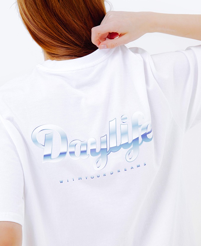 DAYLIFE WAVE GRAPHIC HALF T- SHIRTS (WHITE)Tシャツ