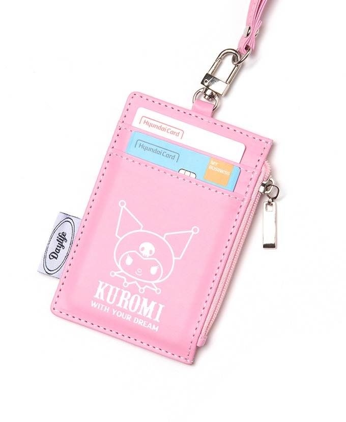 데이라이프 X 쿠로미 포카 클리어 카드 지갑 (핑크)