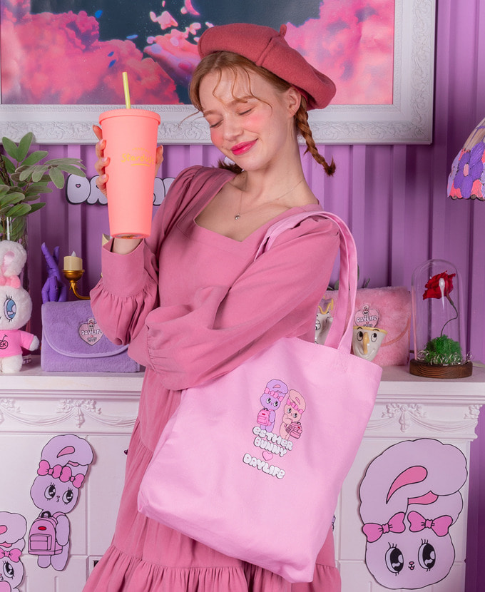 DAYLIFE♥ESTHER BUNNY TWIN ECO BAG(PINK)エコバッグ