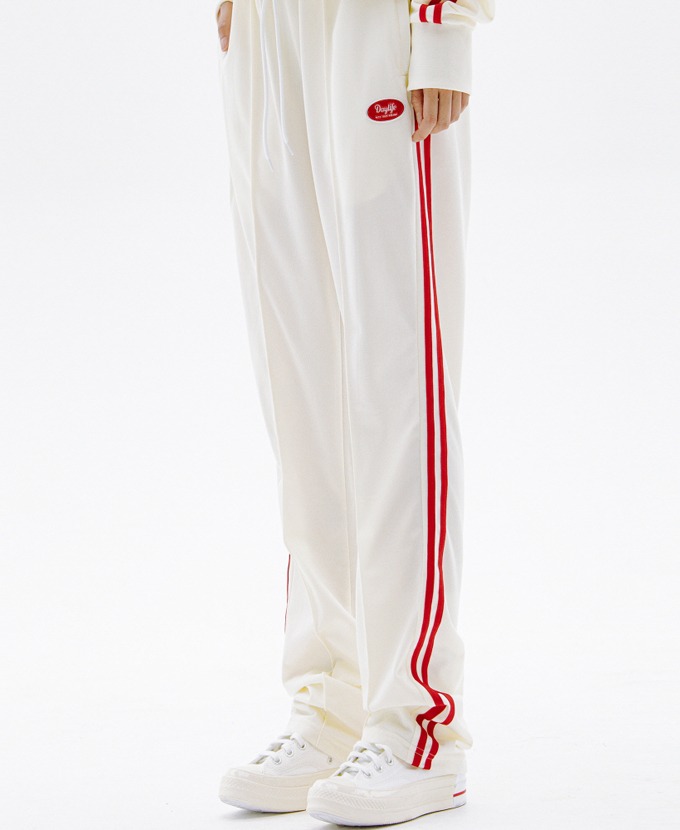 DAYLIFE LINE TRACK PANTS (WHITE)