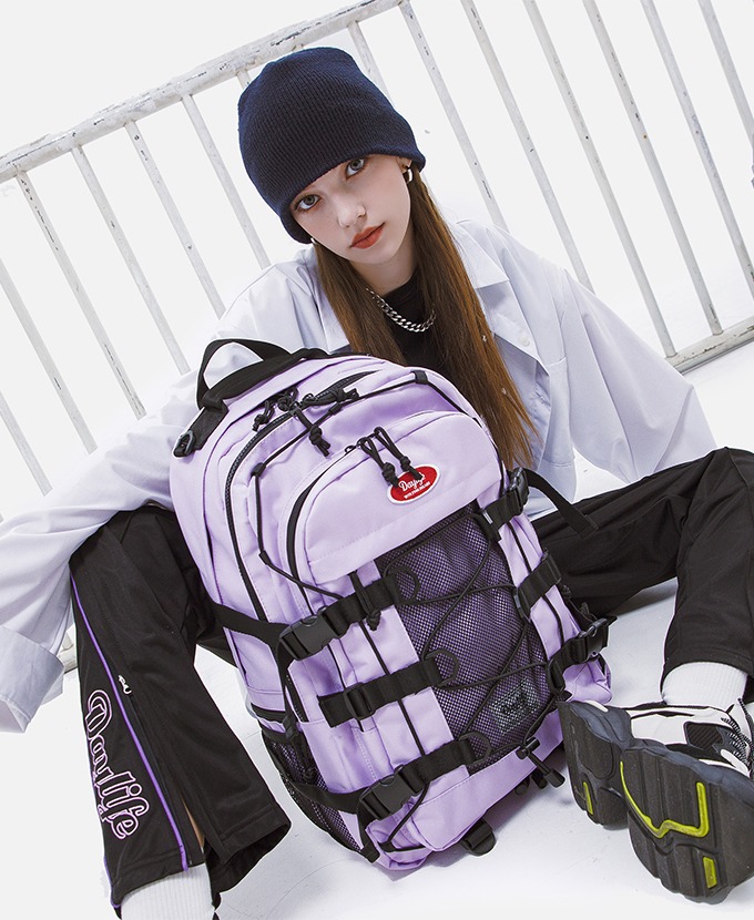 2022 DAYLIFE DOUBLE STRING BACKPACK (PURPLE)リュックサック