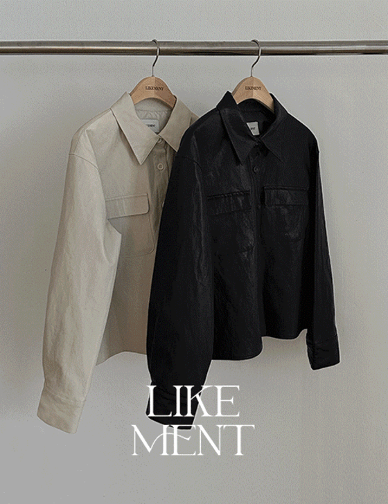 [LIKEMENT]  클로에 레더 셔츠 자켓 (JK) - 2color - 라이크유