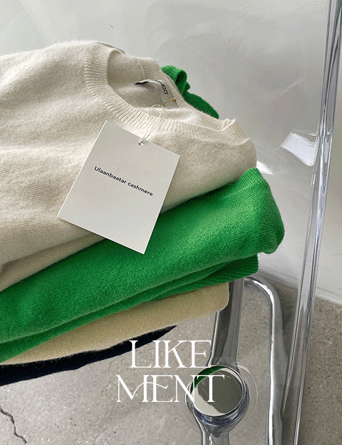 [LIKEMENT] 제브 캐시 울 라운드 니트 (KN) - 4color (가을ver.) - 라이크유