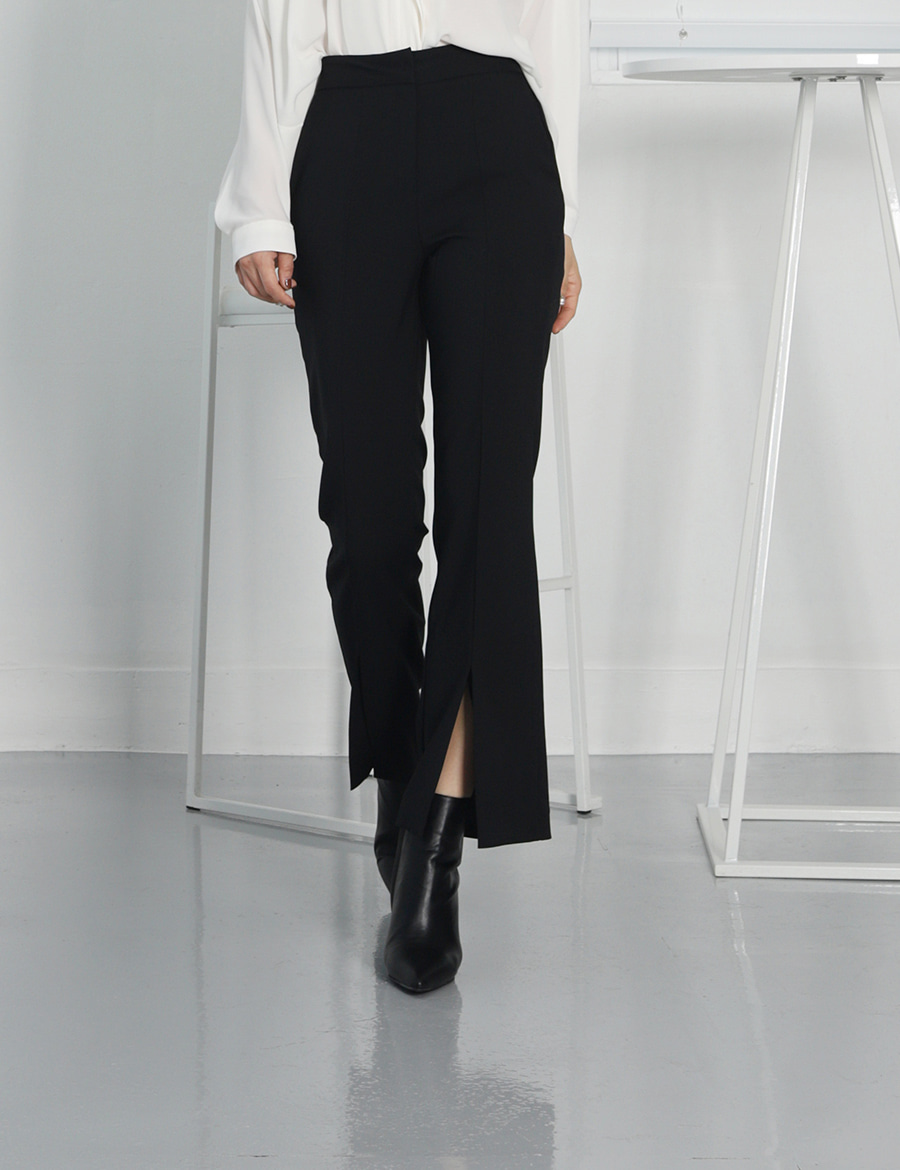 Slit Accent Solid Tone Trousers
