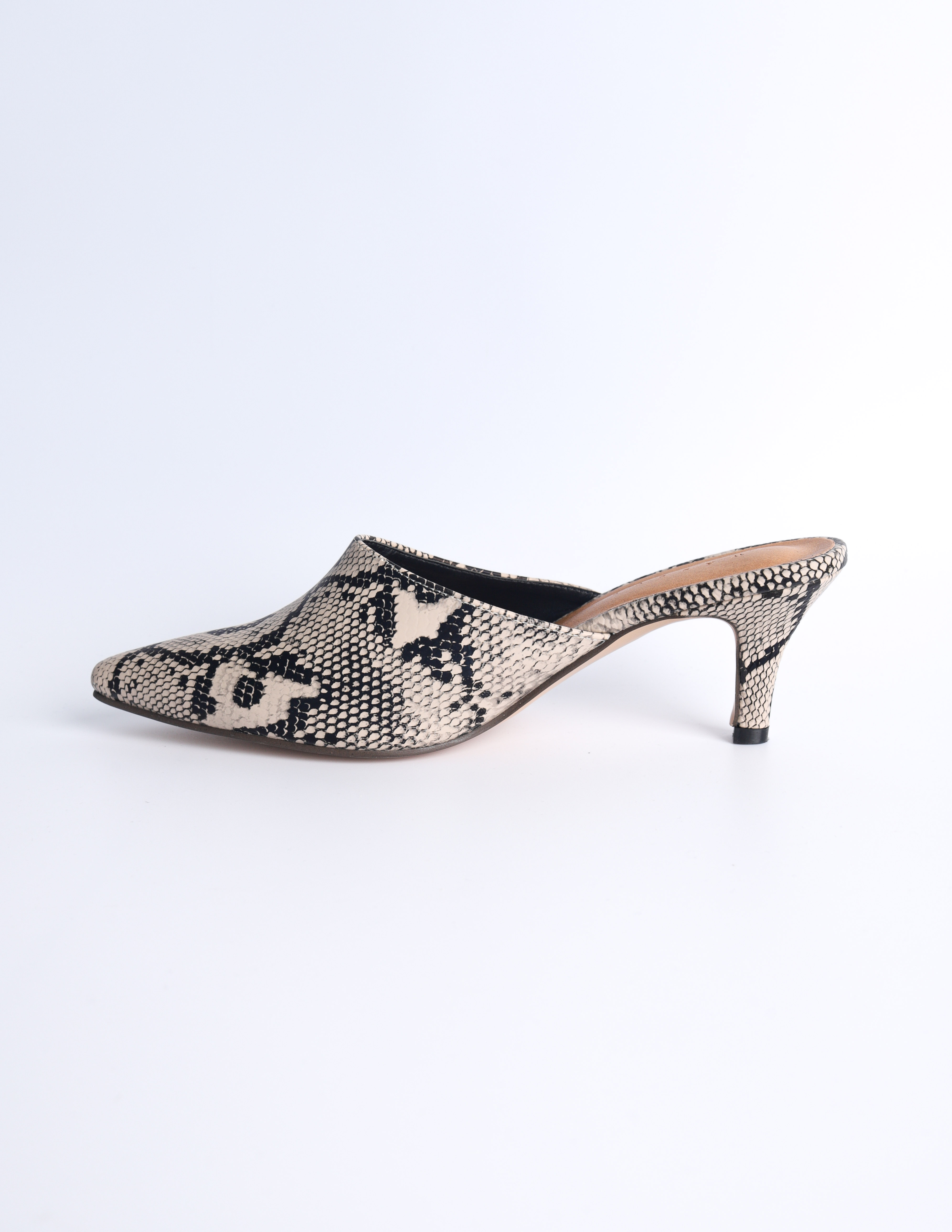 Python Pointed Toe Mules