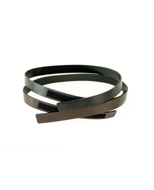 Touch-Fastened Genuine Leather Belt