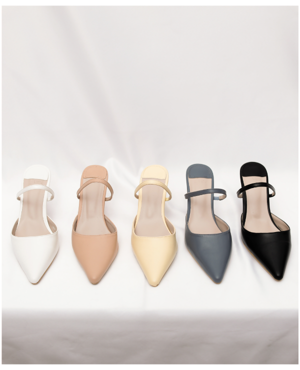 Pointed Toe High Heel Mules
