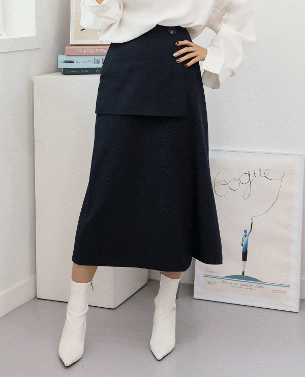 A-Line Solid Tone Skirt