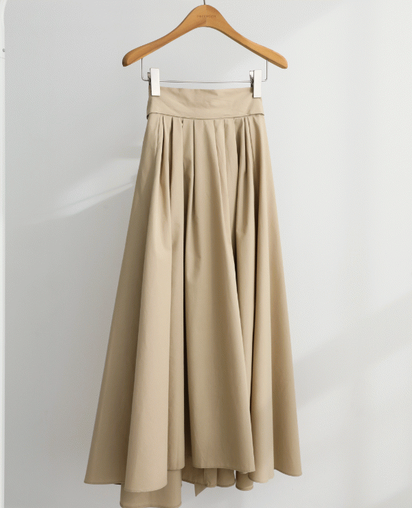 Self-Tie Waist Flared Skirt