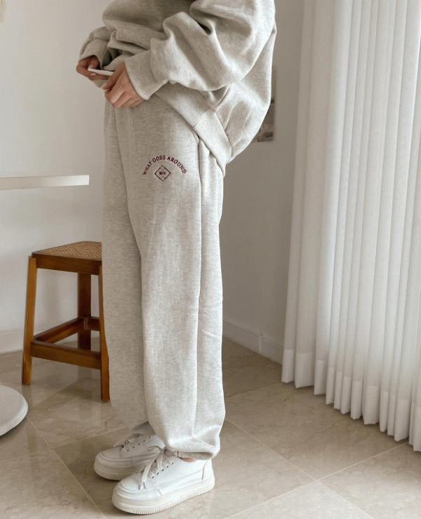 Drawstring Waist Fleece-Lined Sweatpants