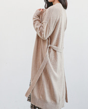 Long Sleeved Longline Knitted Cardigan