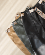 Scat scarf leather trousers