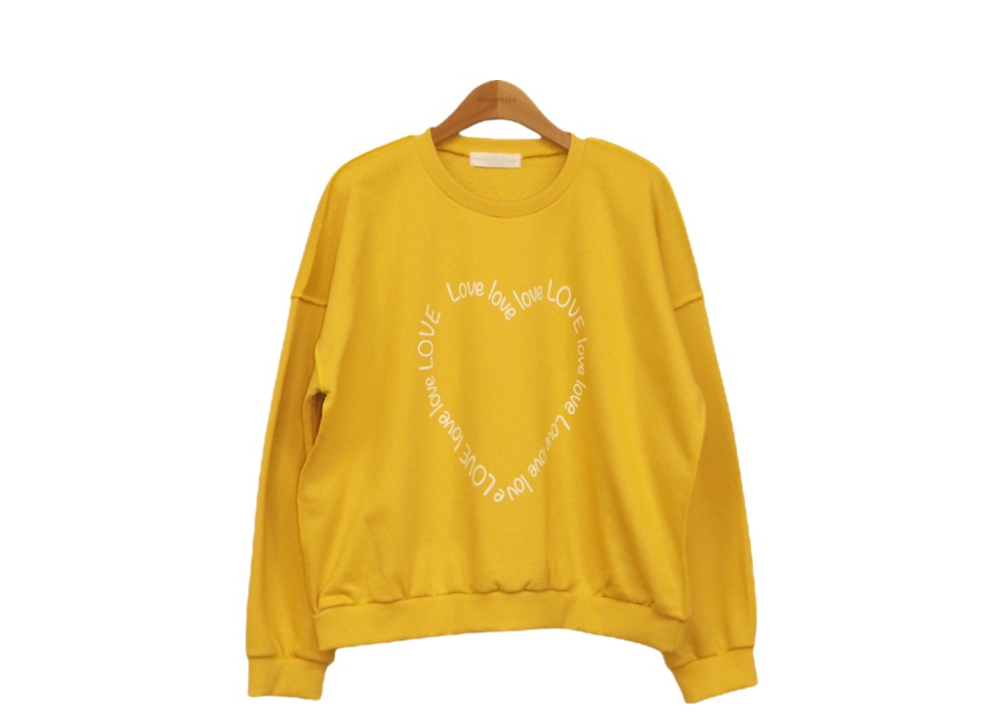 long sleeved tee mustard color image-S5L6