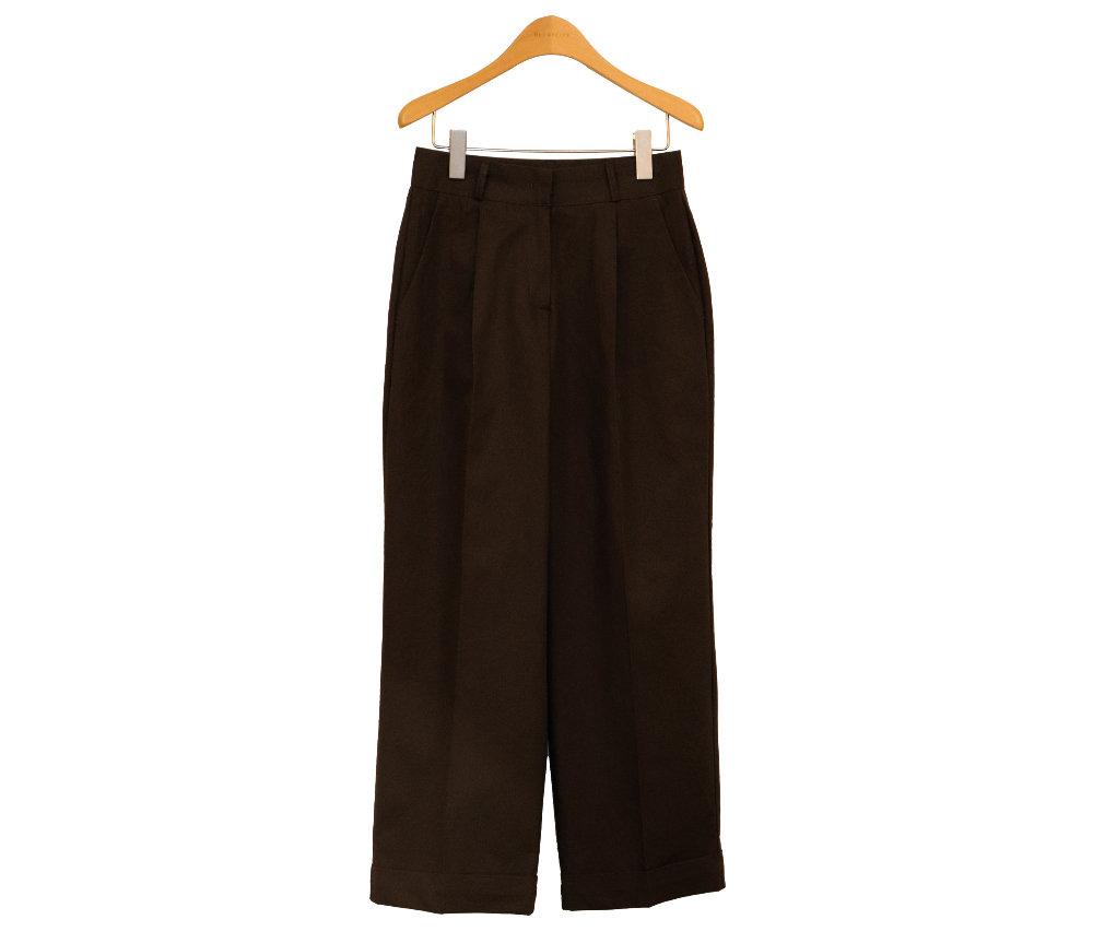 suspenders skirt/pants brown color image-S2L1