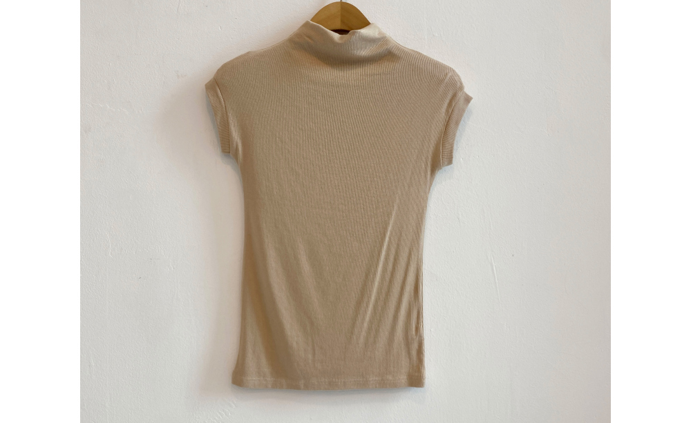 short sleeved tee mustard color image-S3L27