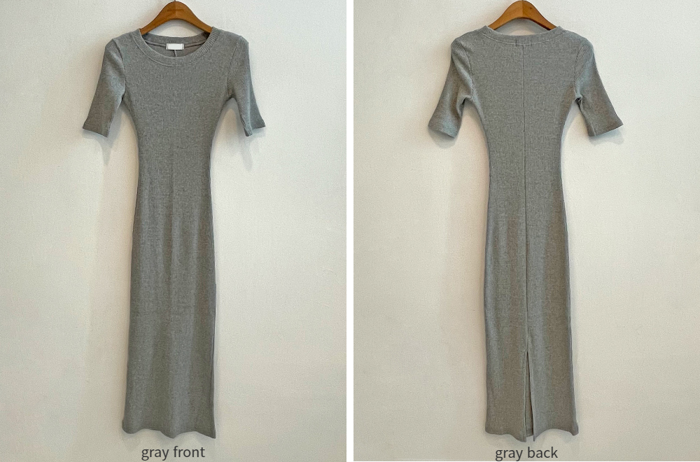 long dress grey color image-S1L19