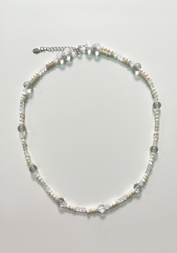 clear quartz necklace (silver 925)