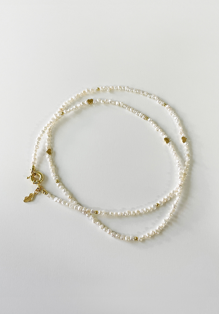 [사은품 증정] love long pearl necklace (Silver 925)