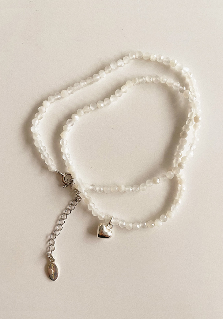 (Silver 925) deep is your moonstone necklace
