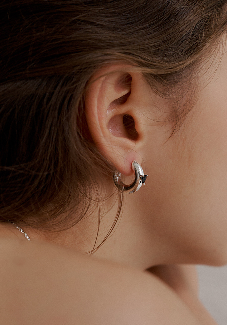 [restock] love deep bold earring (silver)