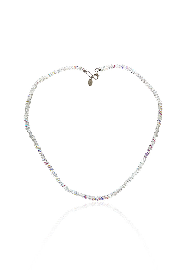 white crystal necklace (Silver 925)