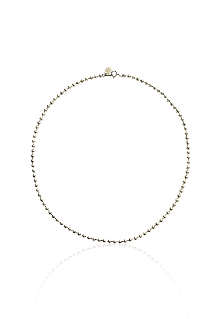[EXCLUSIVE] white ball chain necklace (Silver 925)