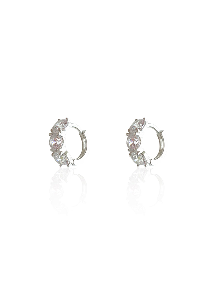 white three cubic earring (Silver 925)