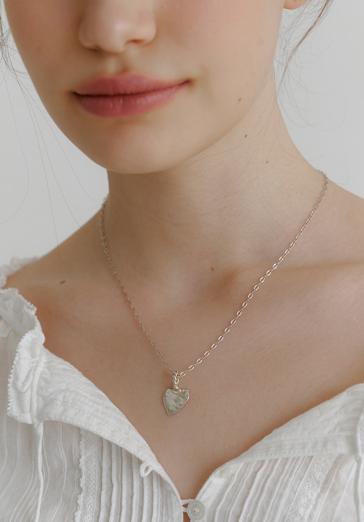 [6차 리오더] white lovely piece chain necklace (Silver 925)