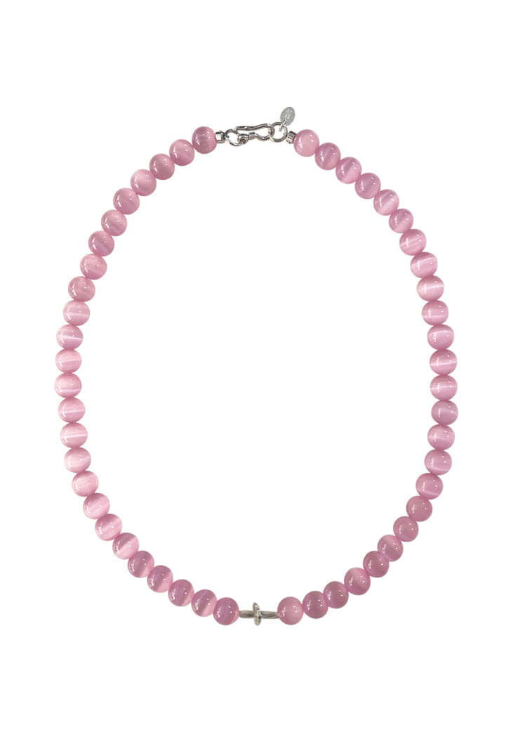 deep rose cats necklace - pink (Silver 925)