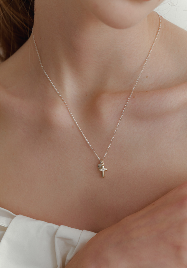 Cross Moon Necklace