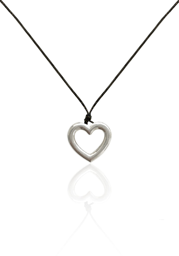 [EXCLUISVE] white love strap necklace (Silver 925)