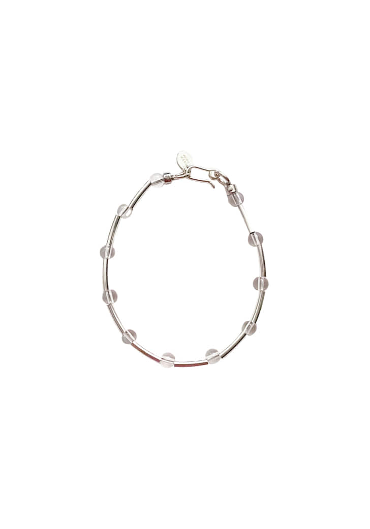 deep rose clear dot bracelet (Silver 925)