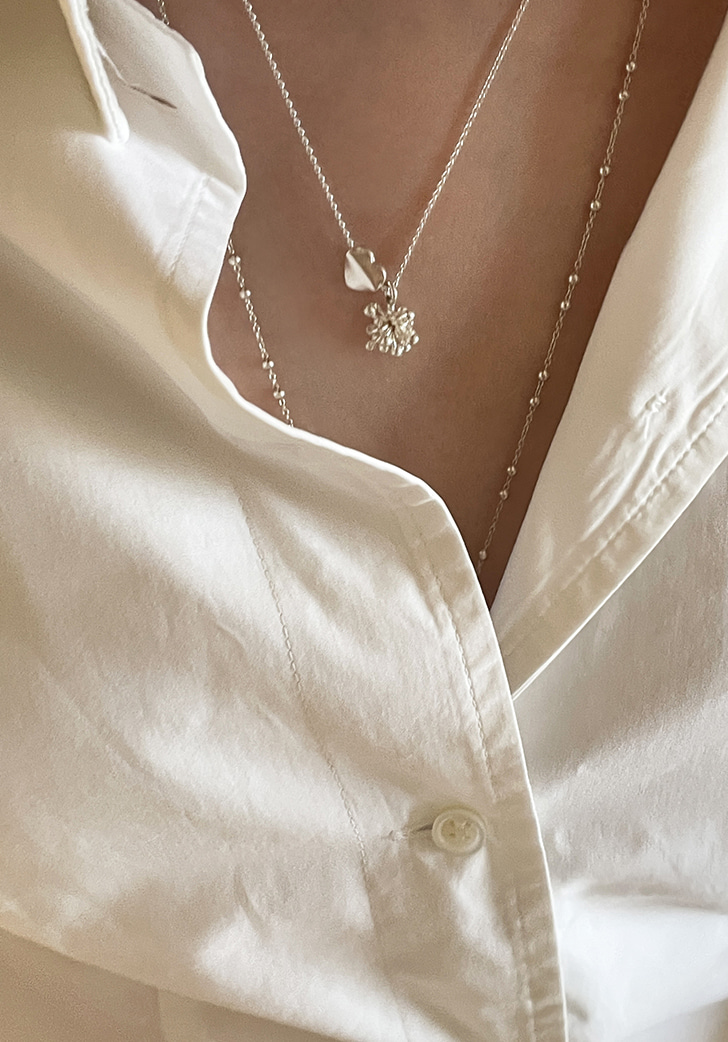 [5차 리오더] deep rose fruit necklace (Silver 925)