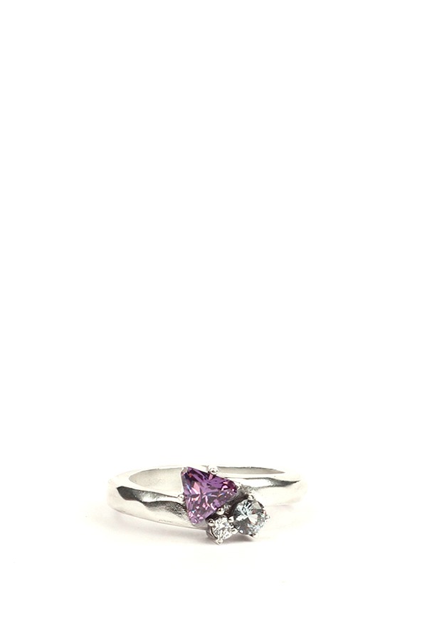 Purple triangle ring