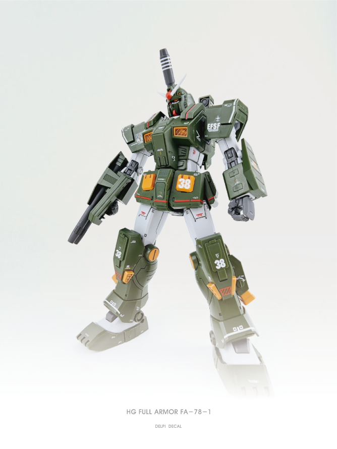 HG FULL ARMOR FA-78-1 WATER DECAL - DelpiDecal