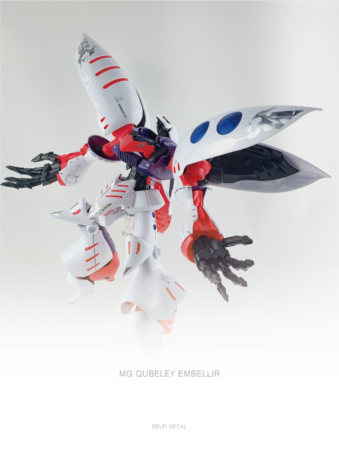 MG QUBELEY EMBELLIR SILVER HOLO WATER DECAL - DelpiDecal