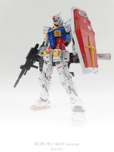 RG RX-78-2 2.0 UNLEASHED style WATER DECAL - DelpiDecal